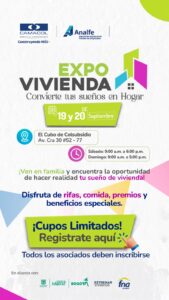 Compra de vivienda y ahorro solidario se encuentran en Expovivienda: Analfe y 20 Fondos de Empleados participarán en la feria de Camacol